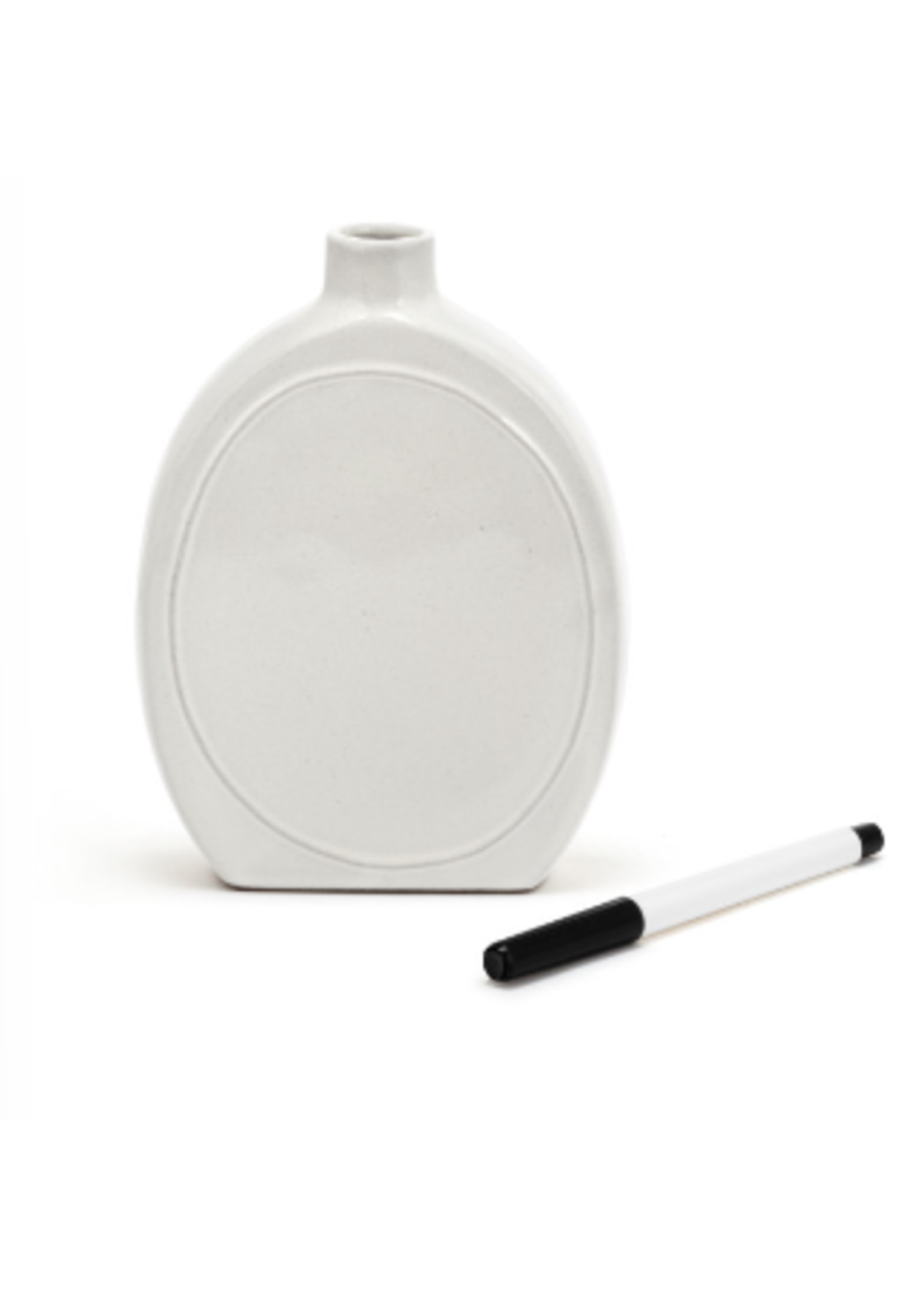 Demdaco WRITE ON Small Oval Vase with Marker