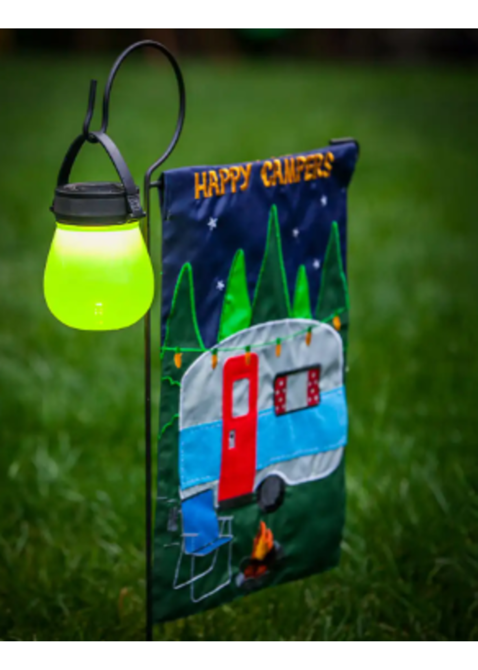 Evergreen Iron Garden Flag Stand With Shepherd's Hook