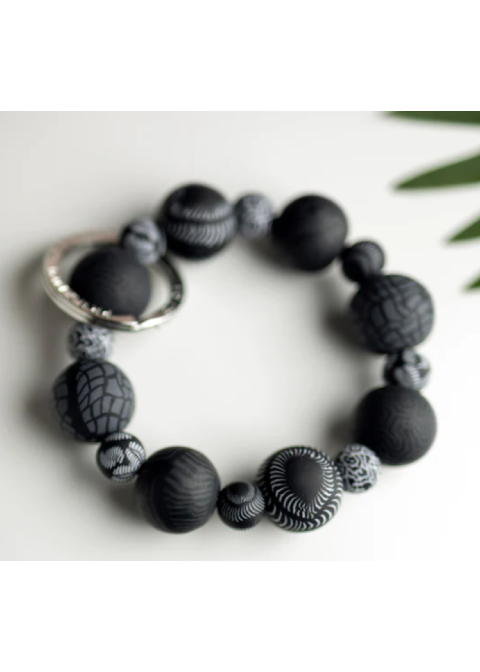 Jilzarah Jilzarah Wrist Keychain Midnight Palm