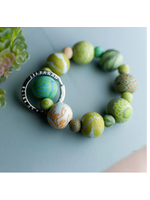 Jilzarah Jilzarah Wrist Keychain Botanical Green