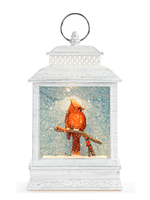 Demdaco Lit Cardinal and Holly Lantern