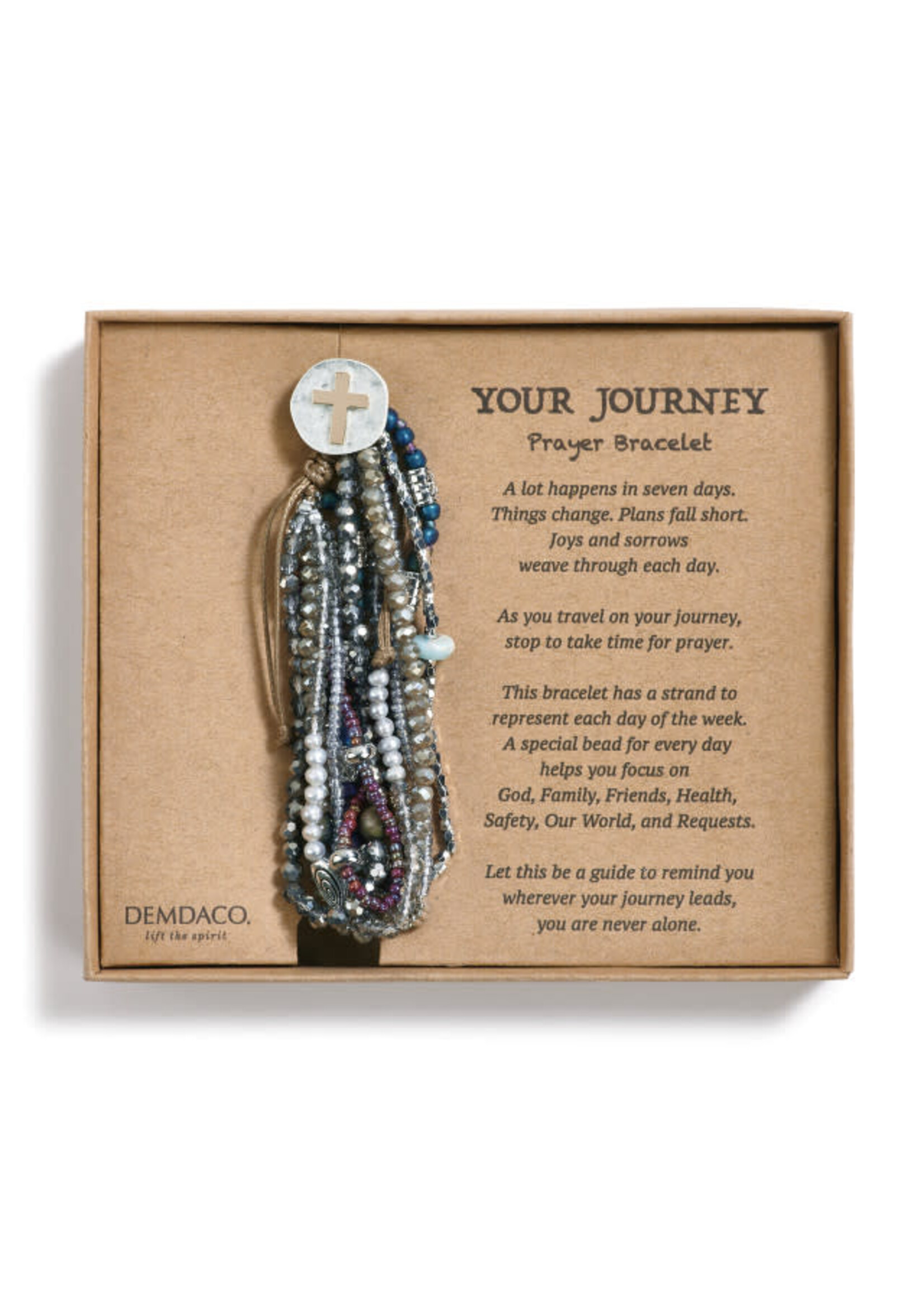 Demdaco Gray Your Journey Prayer Bracelet