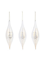 Demdaco Christmas Feather Angel Message Ornaments