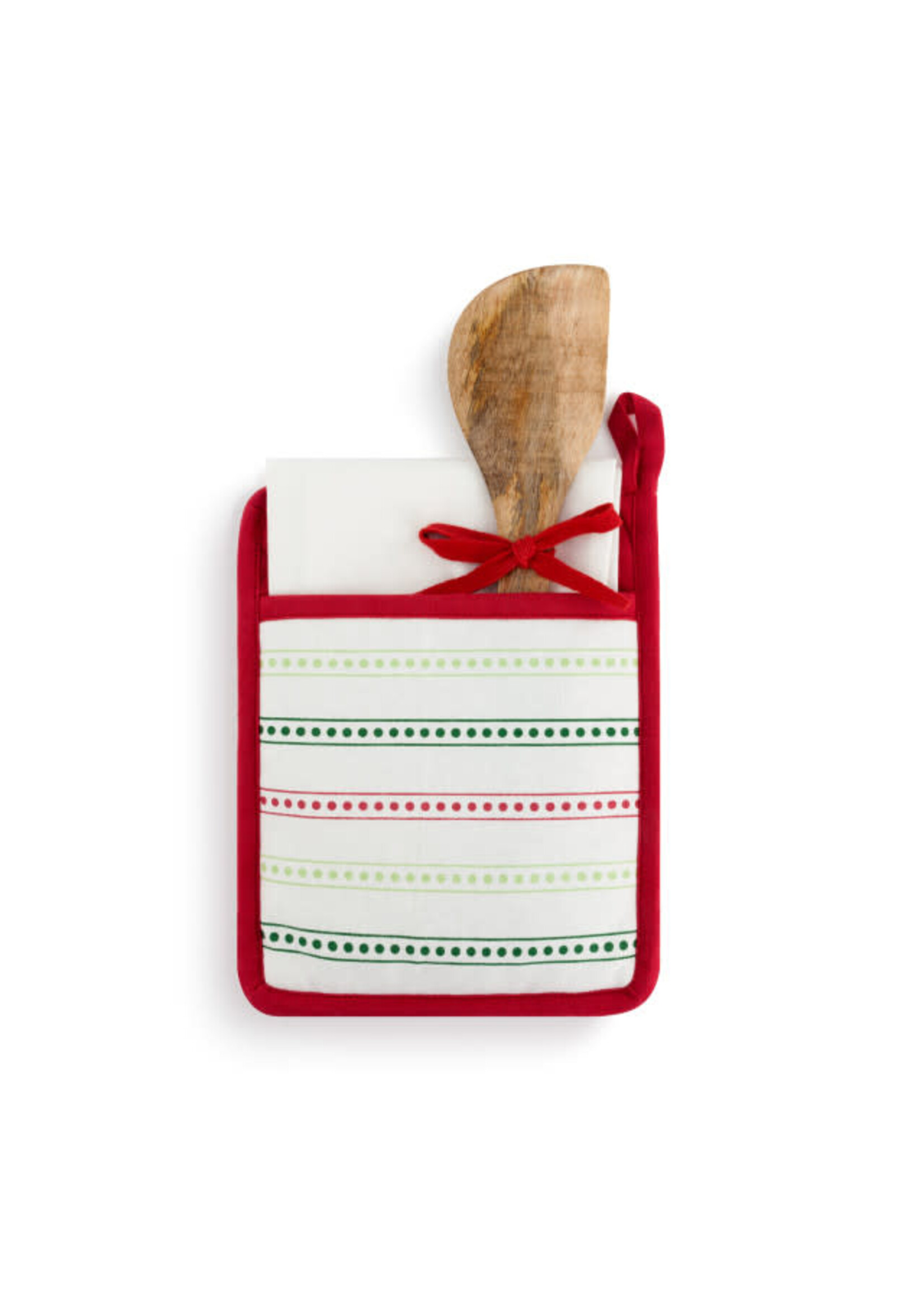 Demdaco Yum Holiday Hot Pad & Towel with Spatula Set