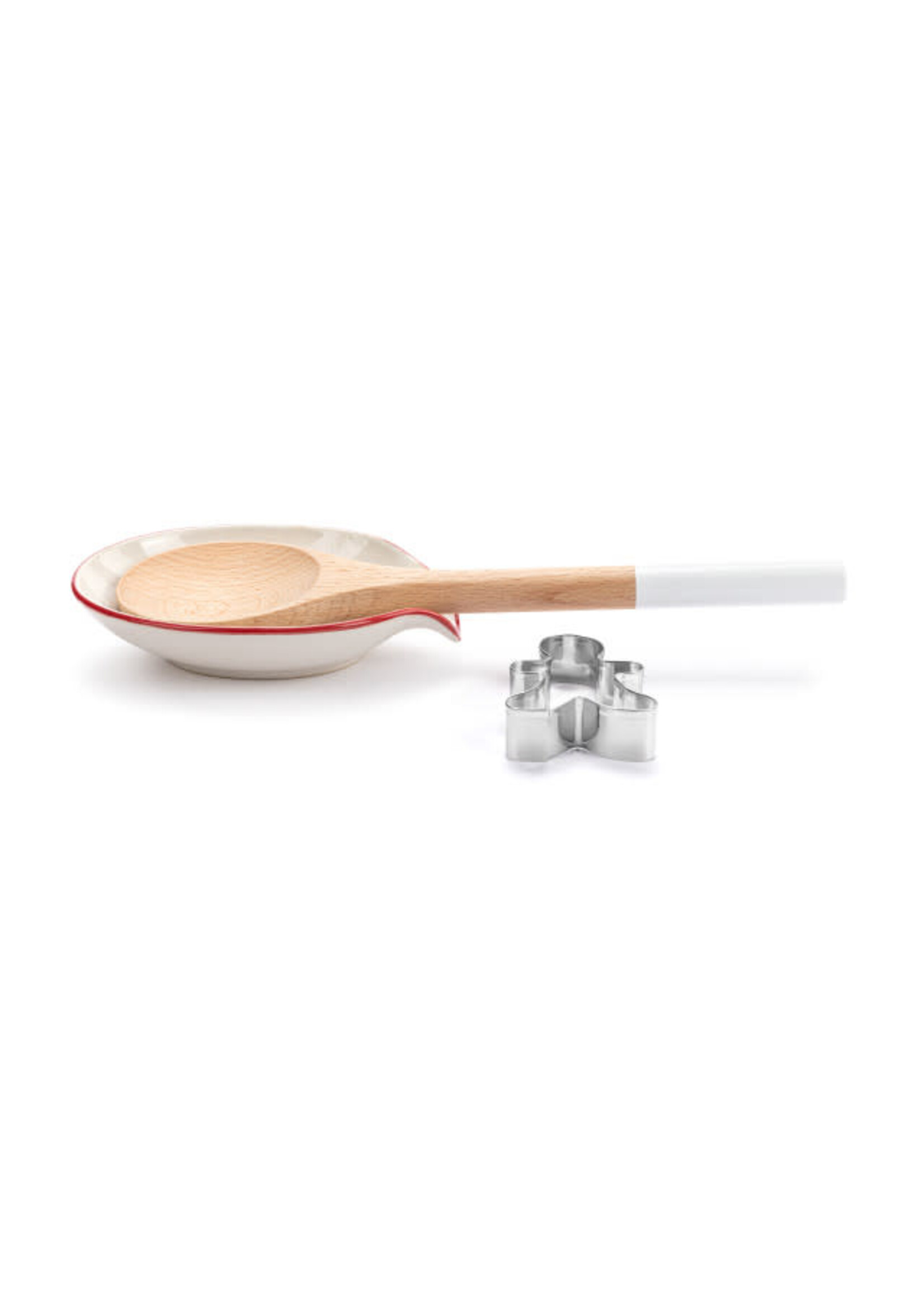 Demdaco Sweet Thang Ceramic Spoon Rest & Wood Spoon Set