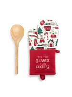 Demdaco 'Tis the Season Oven Mitt and Wood Spoon Set