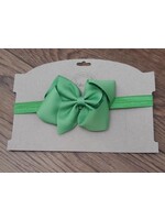 Headband with Bright Green Bow