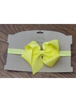 Headband with Neon Yellow Bow