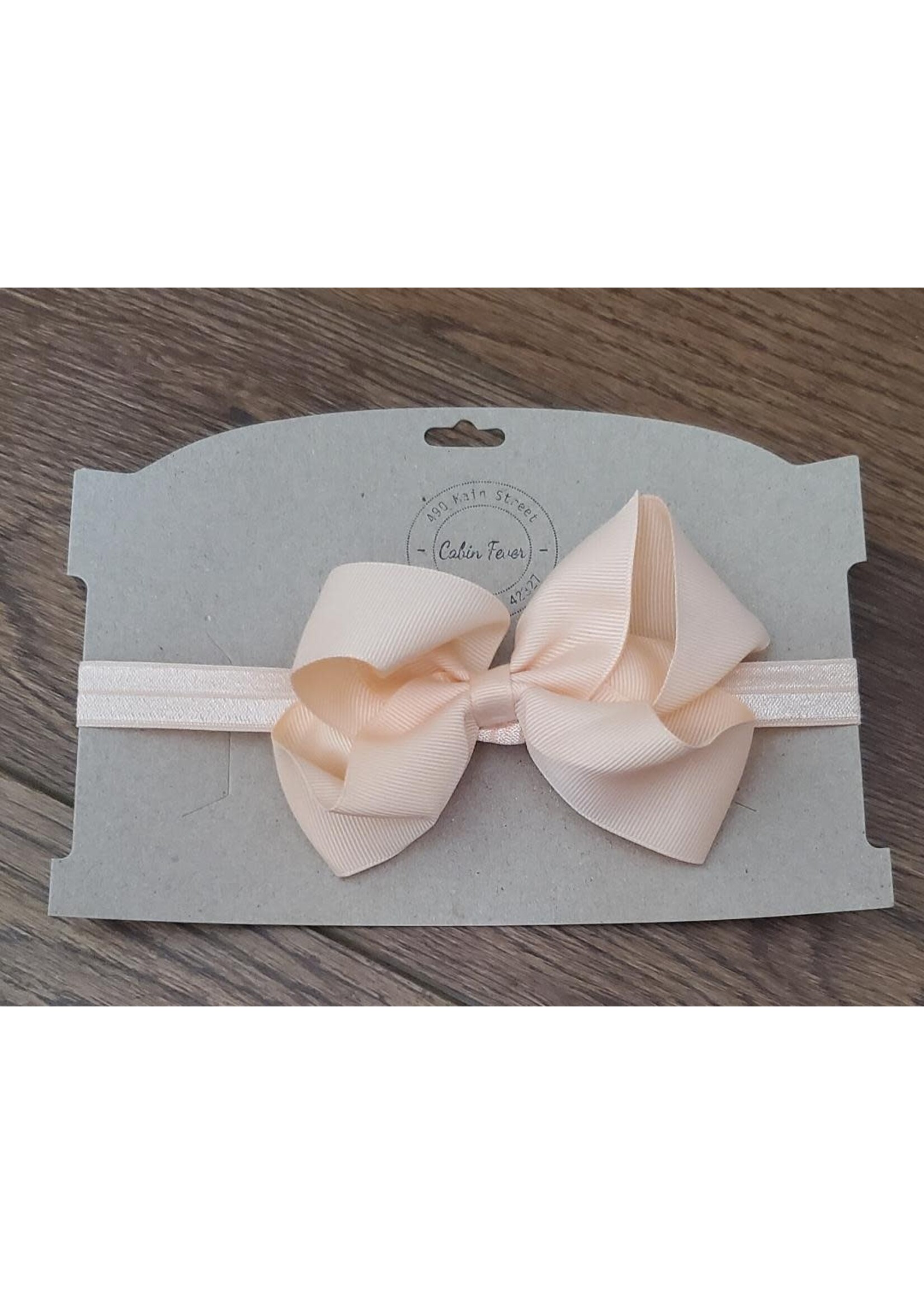 Headband with Light Peach Bow