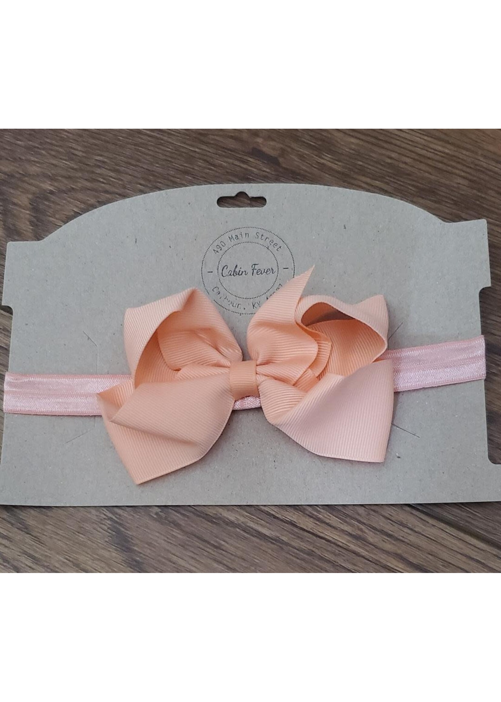 Headband with Peach Bow