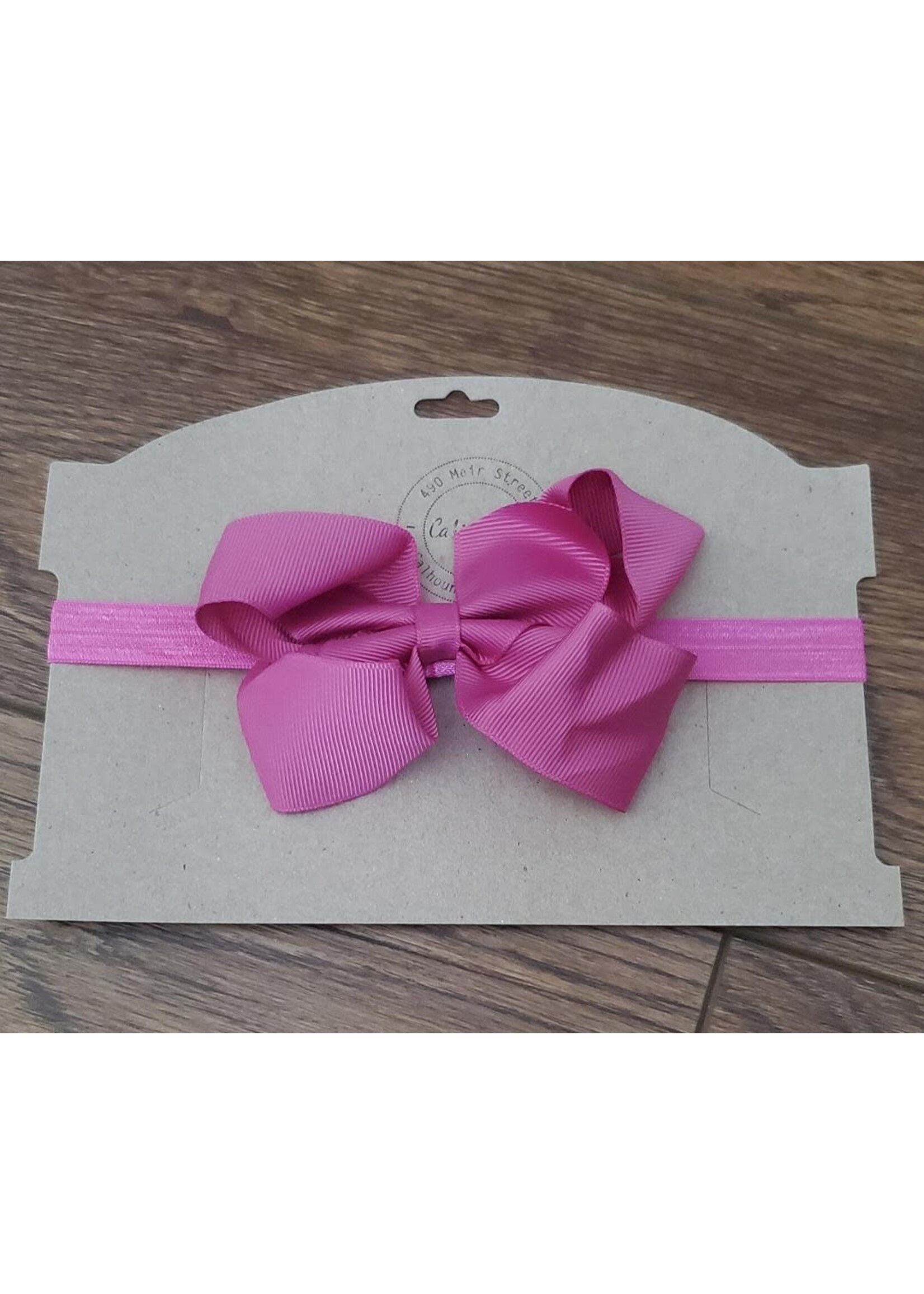 Headband with Magenta Bow