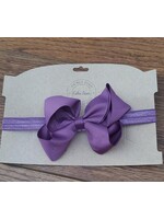 Headband with Dark Lavender Bow