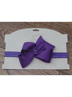 Headband with Deep Purple Bow
