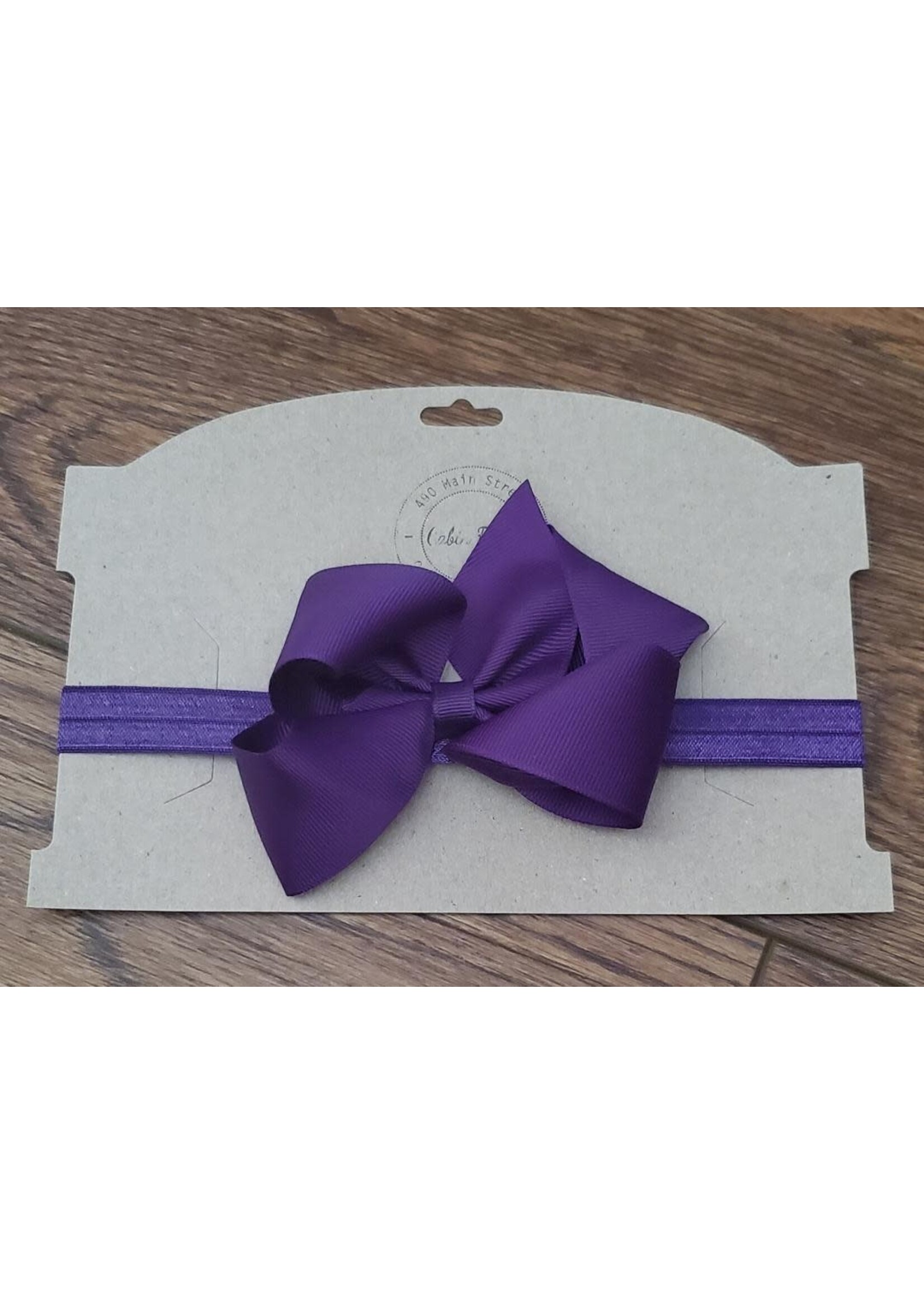 Headband with Deep Purple Bow