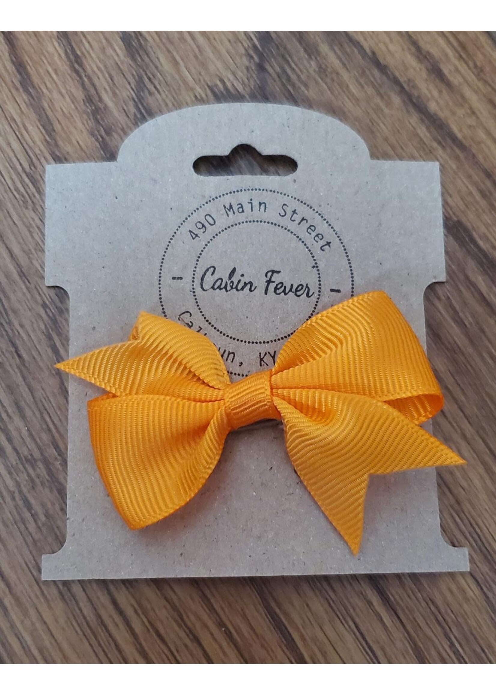 X-Small Orange Hair Bow