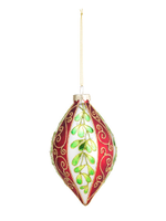 Demdaco Blown Glass Christmas Holly Ornament 2