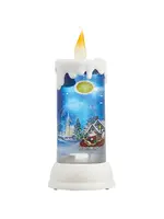 Evergreen LED Candle Water Globe With Animation