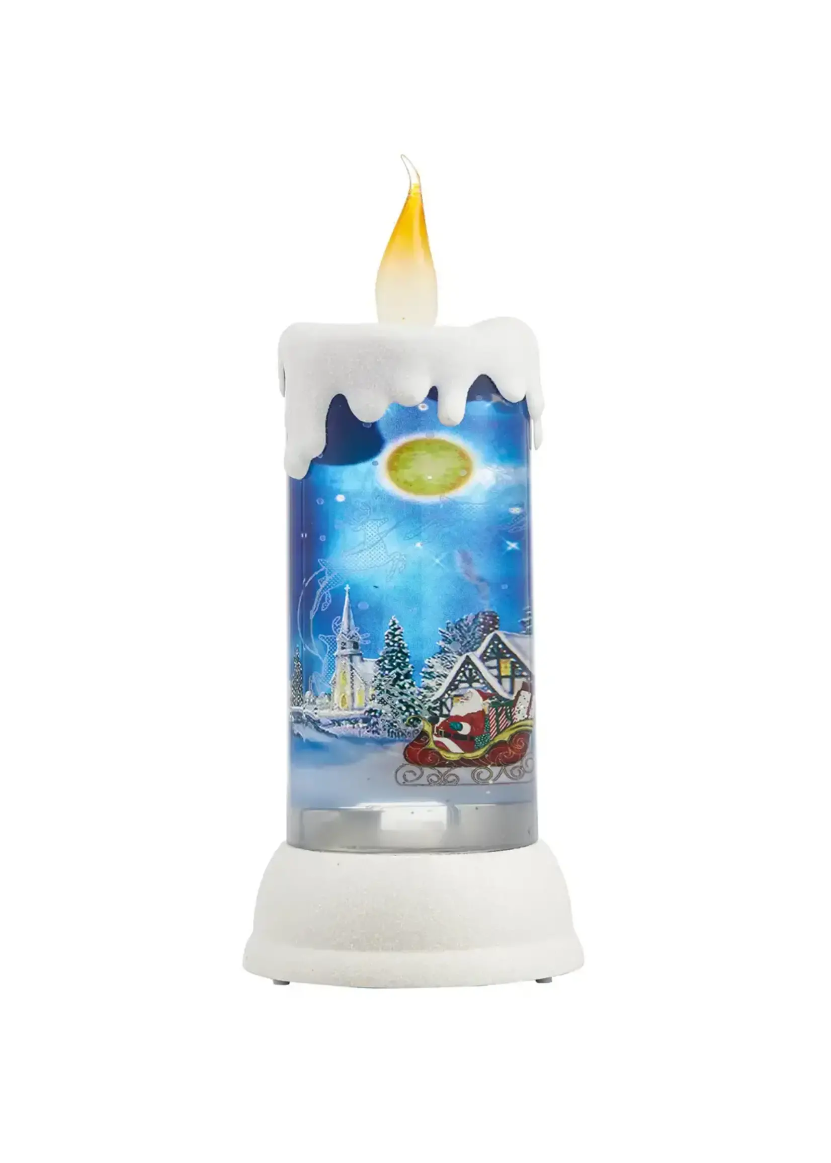 Evergreen LED Candle Water Globe With Animation