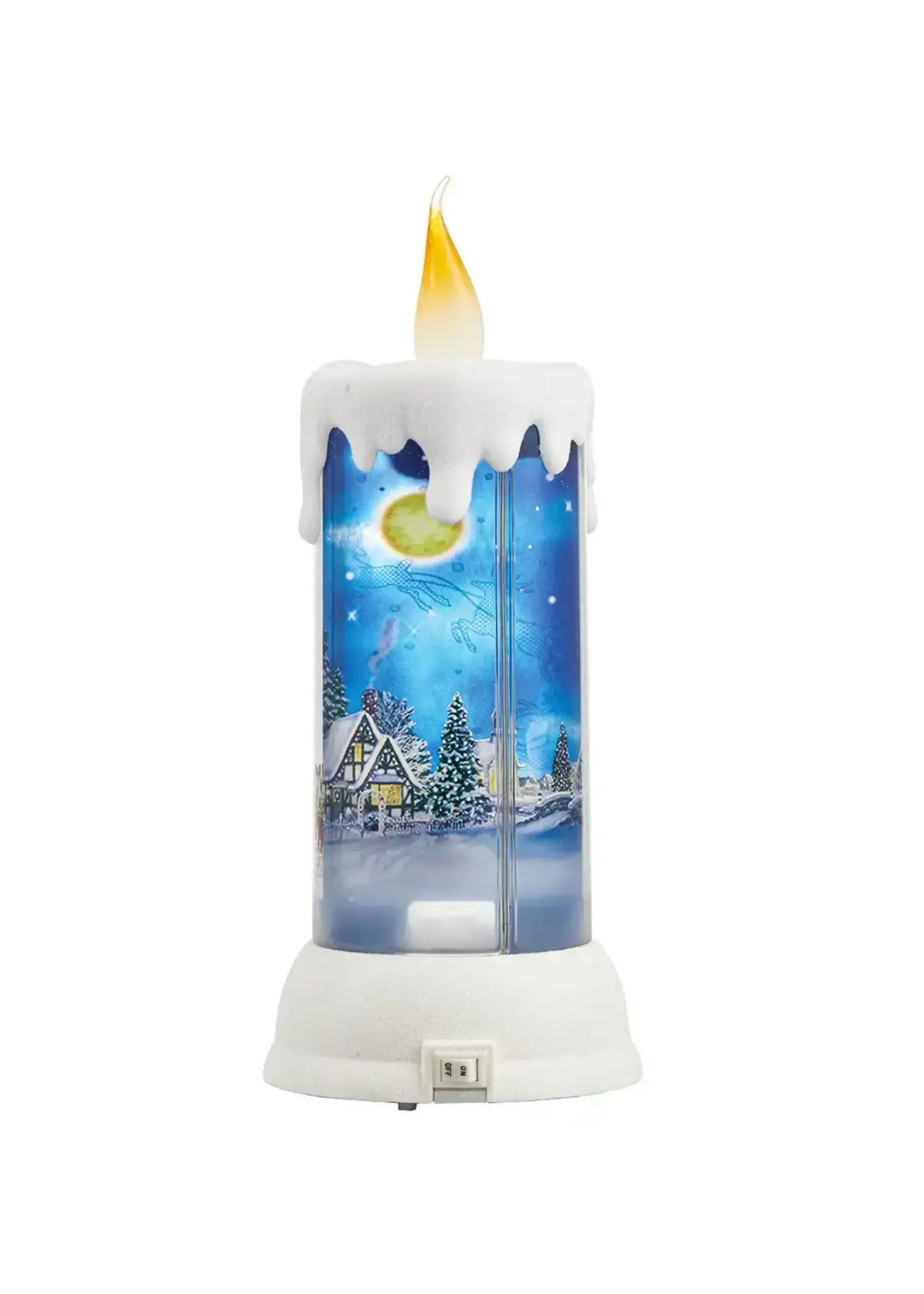 Evergreen LED Candle Water Globe With Animation
