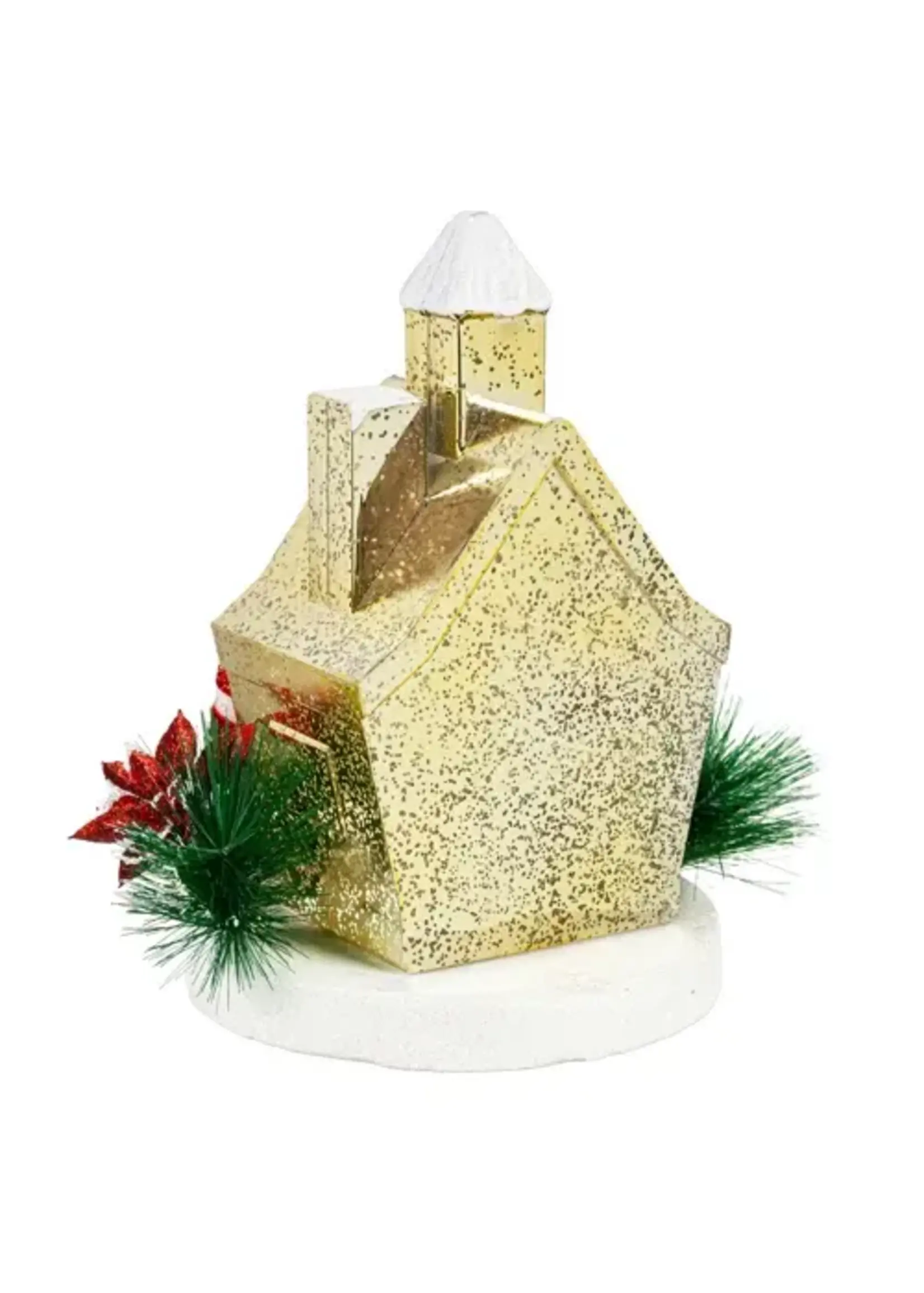 Evergreen 11" LED House With Artificial Table Décor