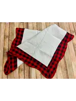 Totally Blanks Heirloom Baby Quilts BlkRd buffalo/White