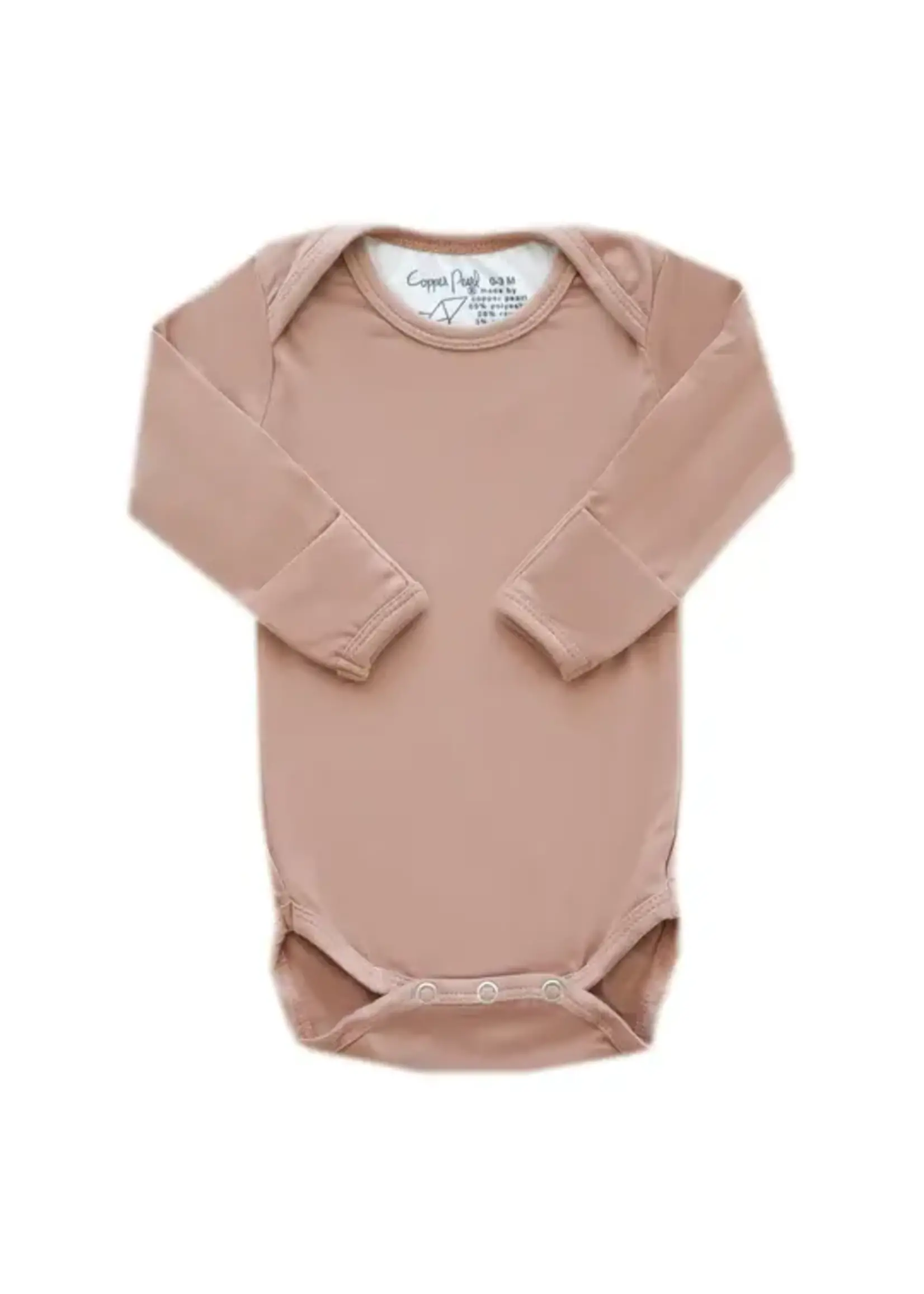 Copper Pearl Copper Pearl Long Sleeve Body Suit Pecan