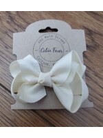Small White Hair Bow