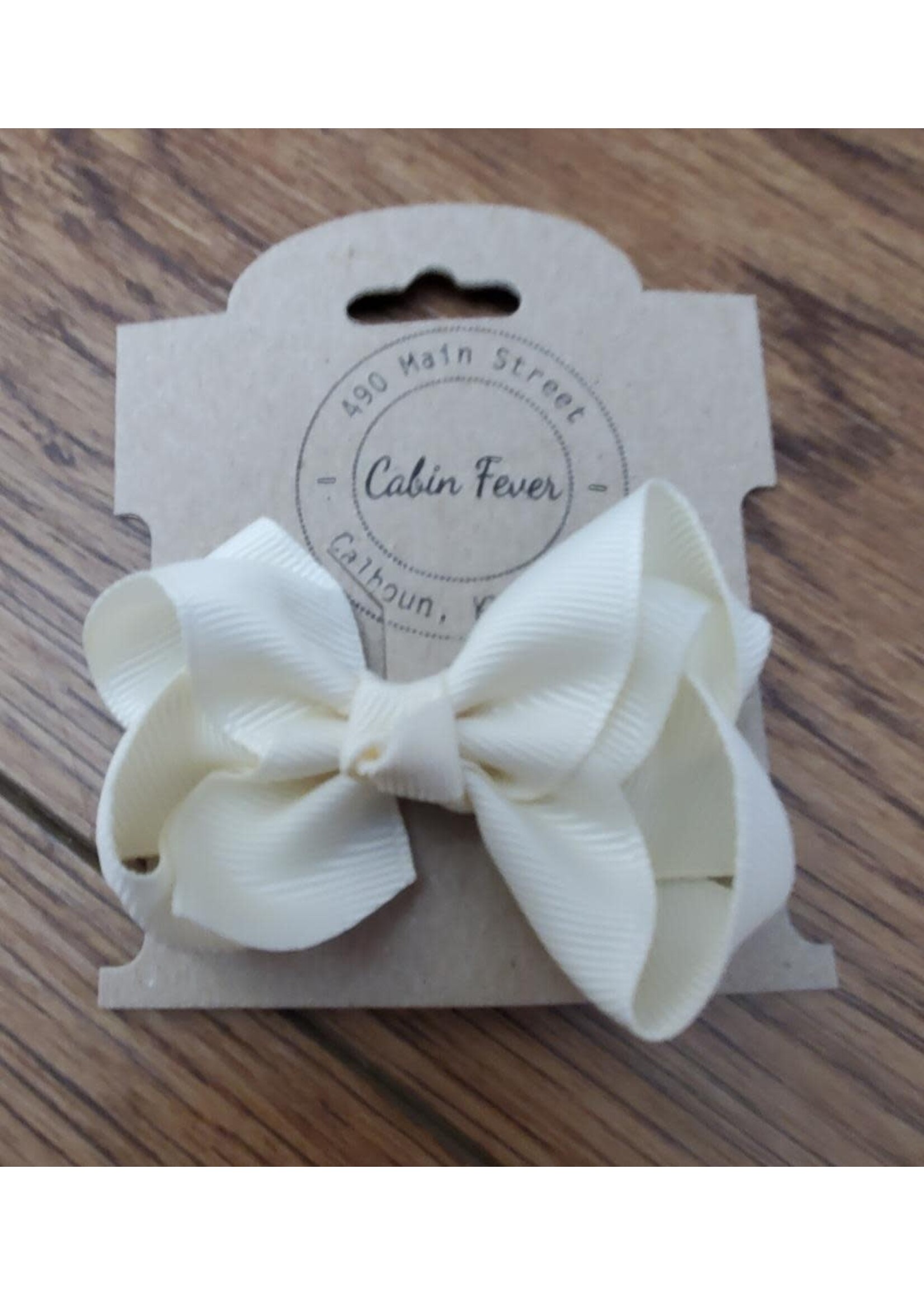 Small White Hair Bow
