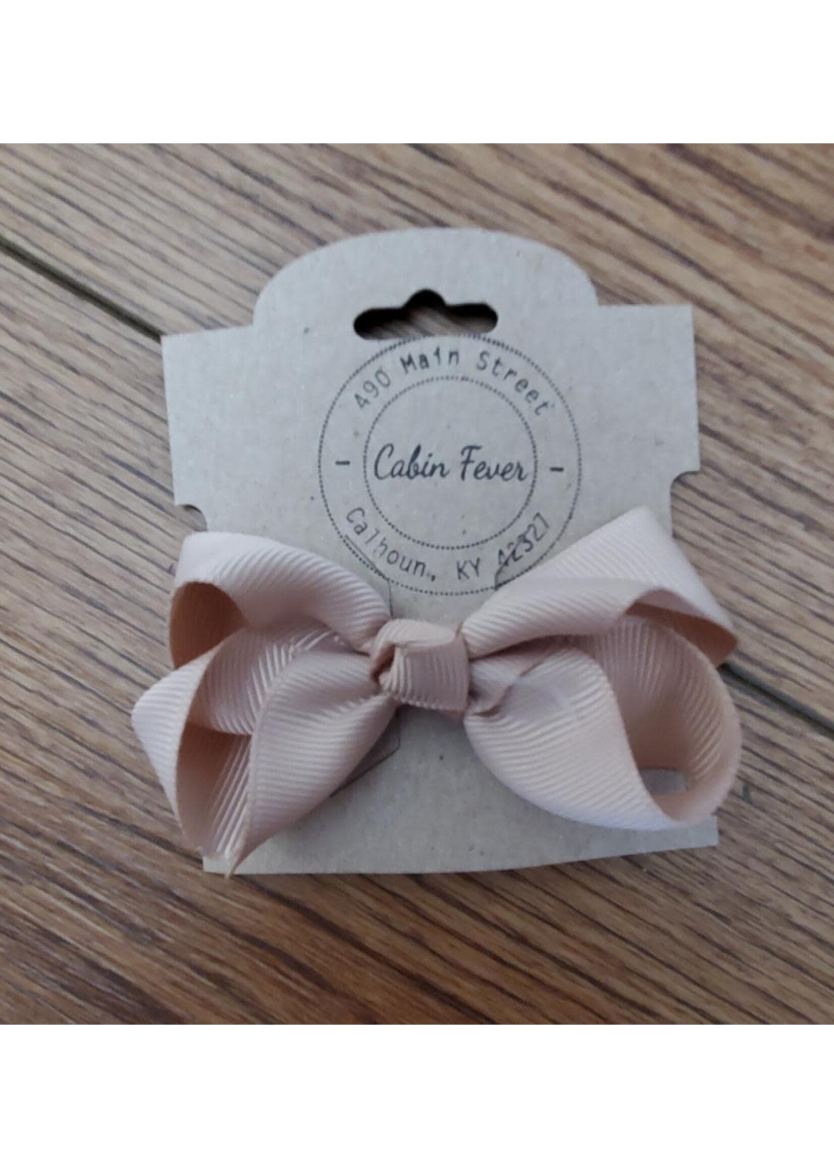 Small Tan Hair Bow
