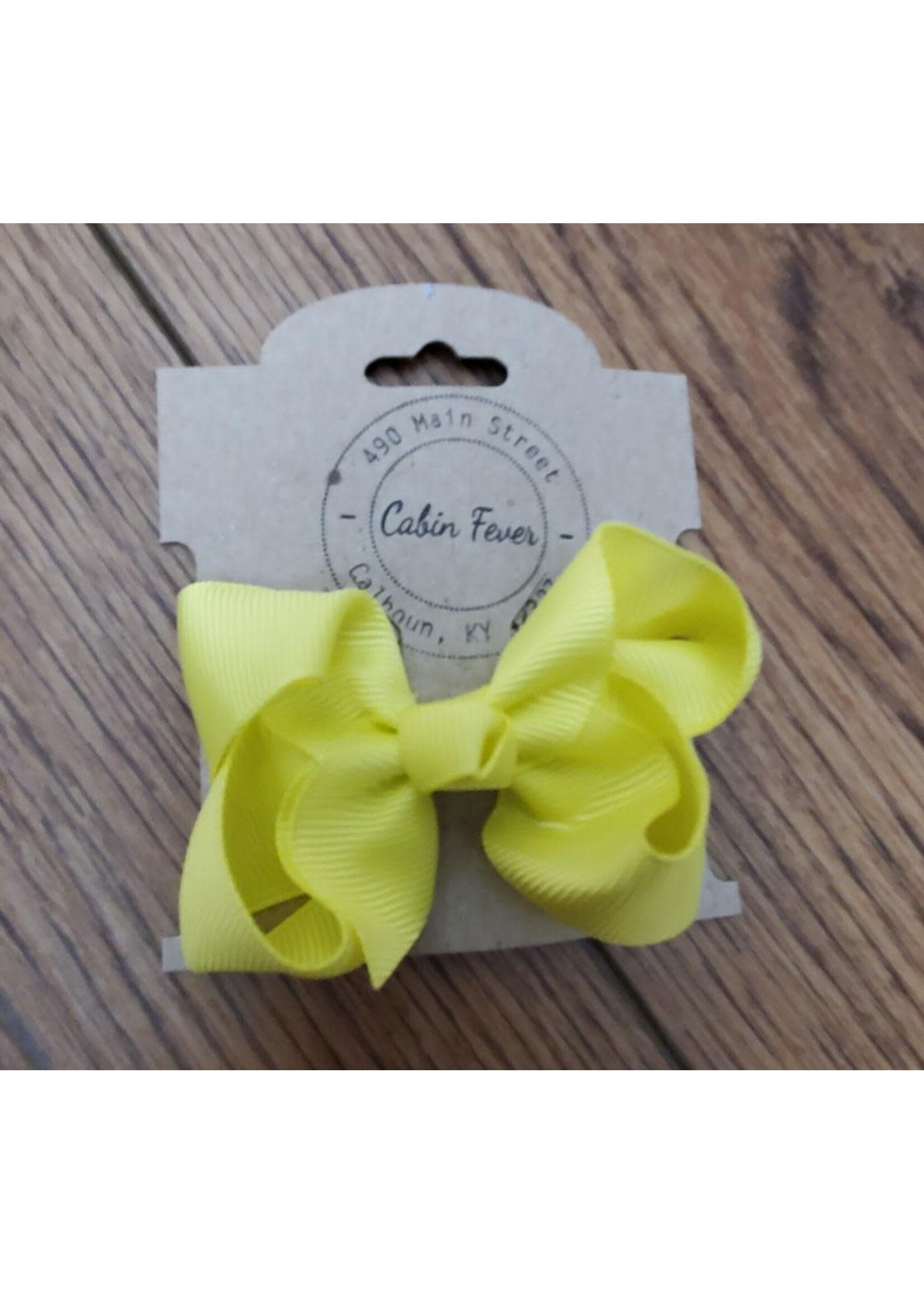 Small Neon Yellow Hair Bow