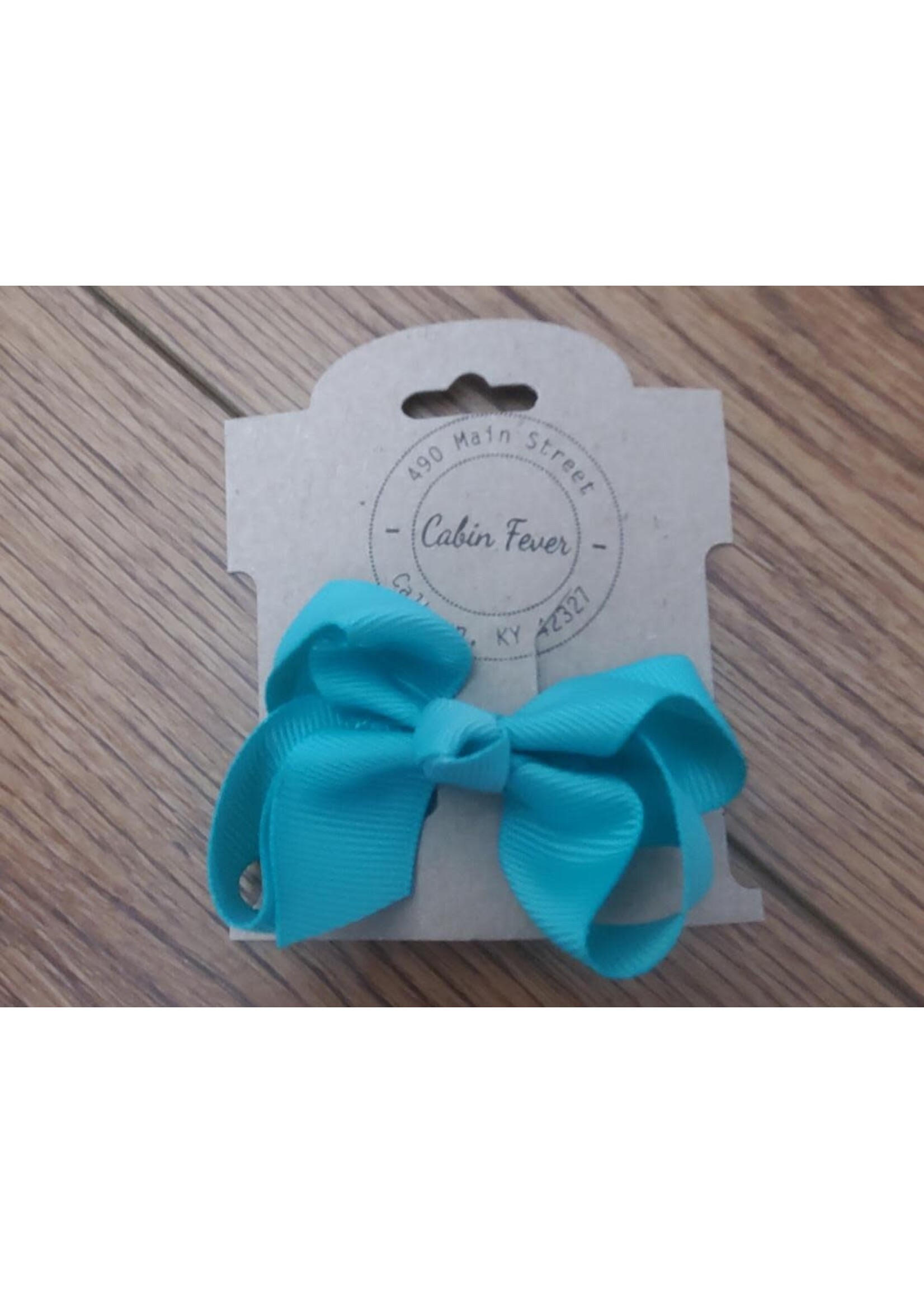 Small Teal Hair Bow