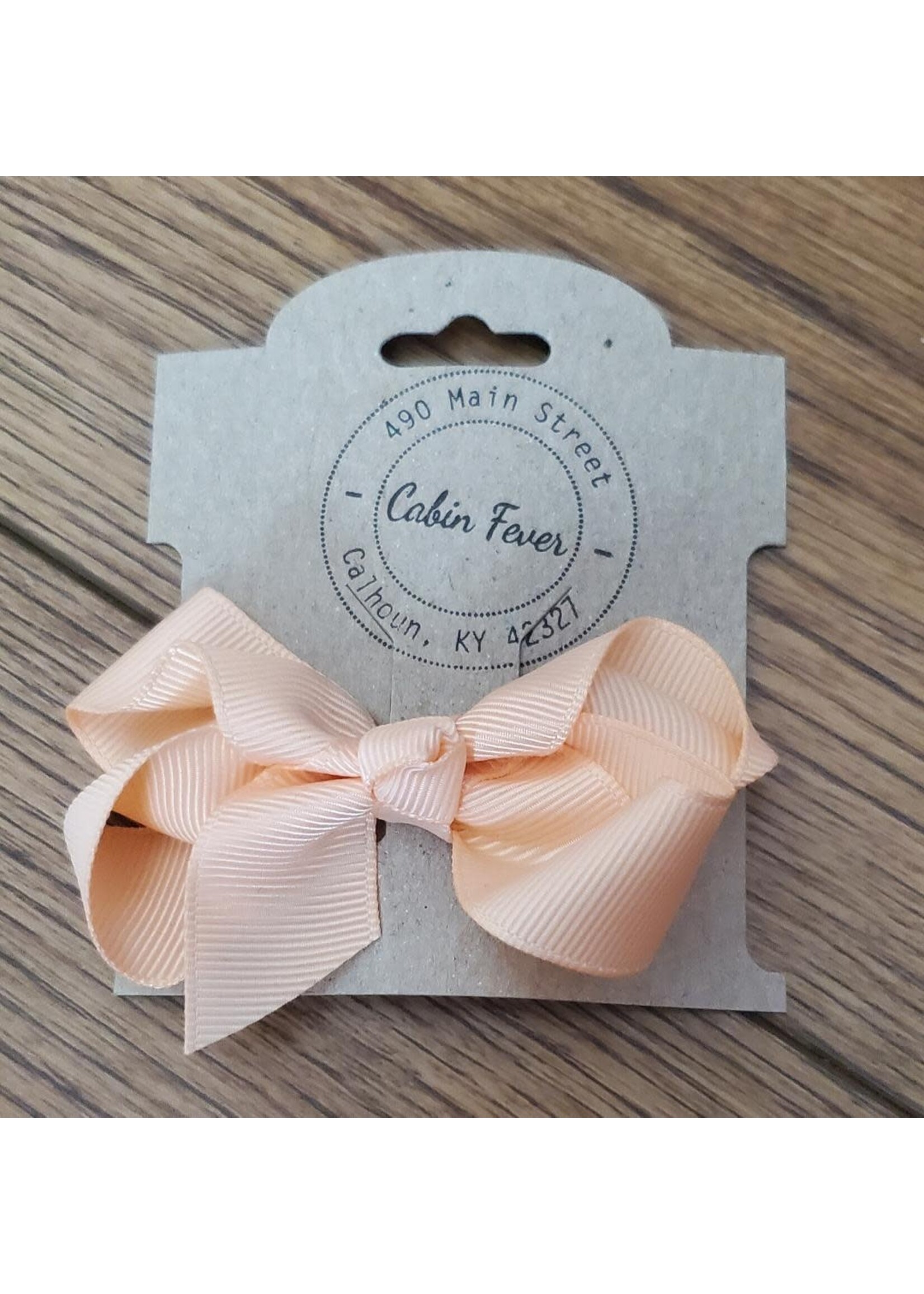 Small Light Peach Hair Bow