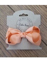 Small Peach Hair Bow