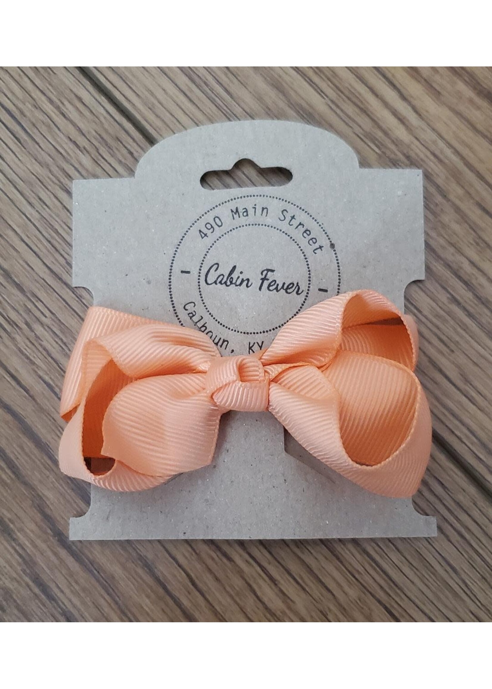 Small Peach Hair Bow