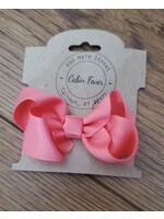 Small Coral Hair Bow