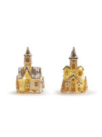 Demdaco Lit Snowy Glass House Figure