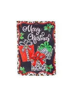 Evergreen Animal Print Presents Suede Garden Flag