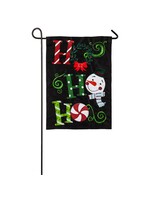 Evergreen Ho Ho Ho Applique Garden Flag