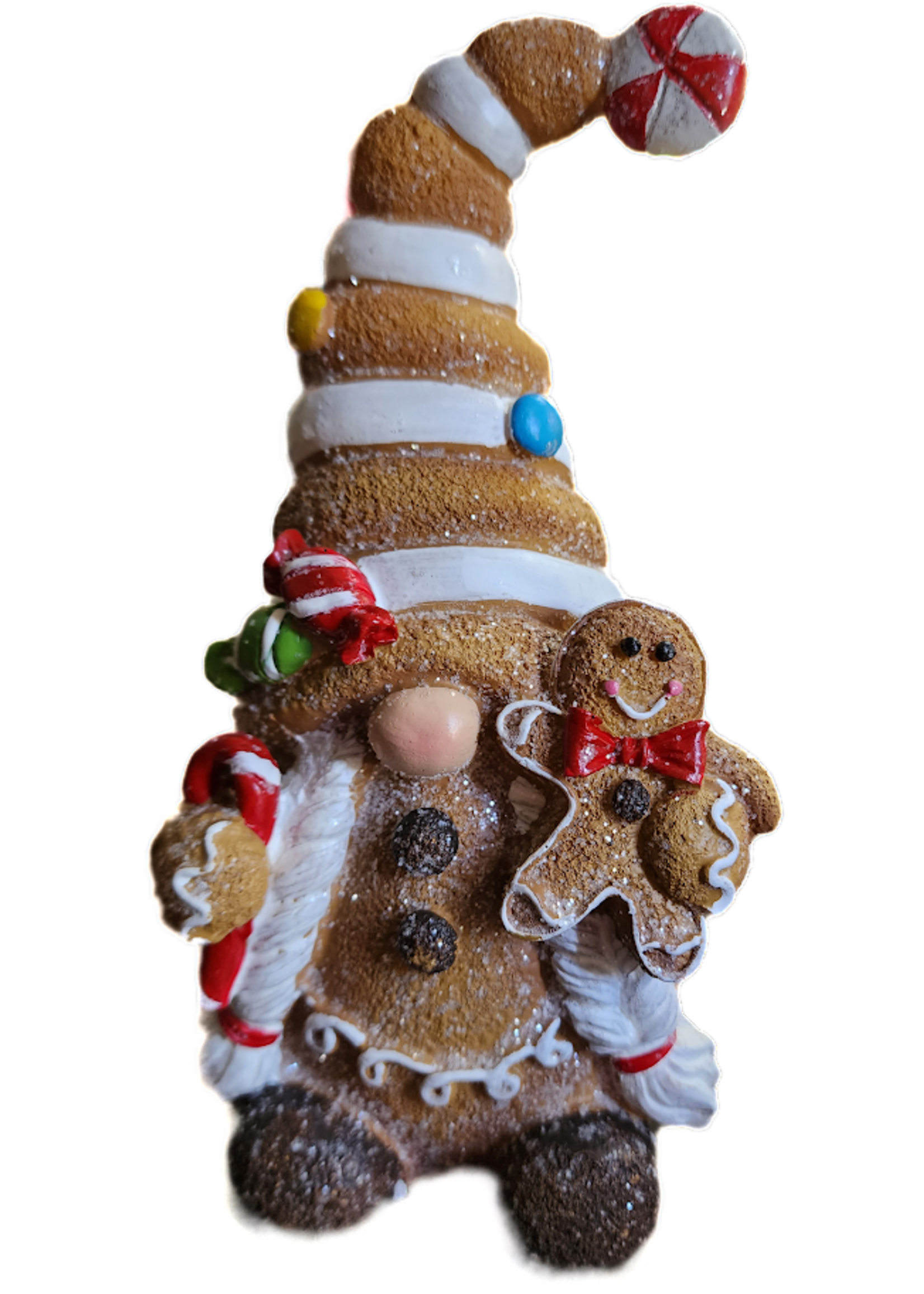 Evergreen 7" Resin Gingerbread Gnome Table Decor