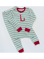 Bayou Blanks Red and Green Stripe Youth Pajama Set