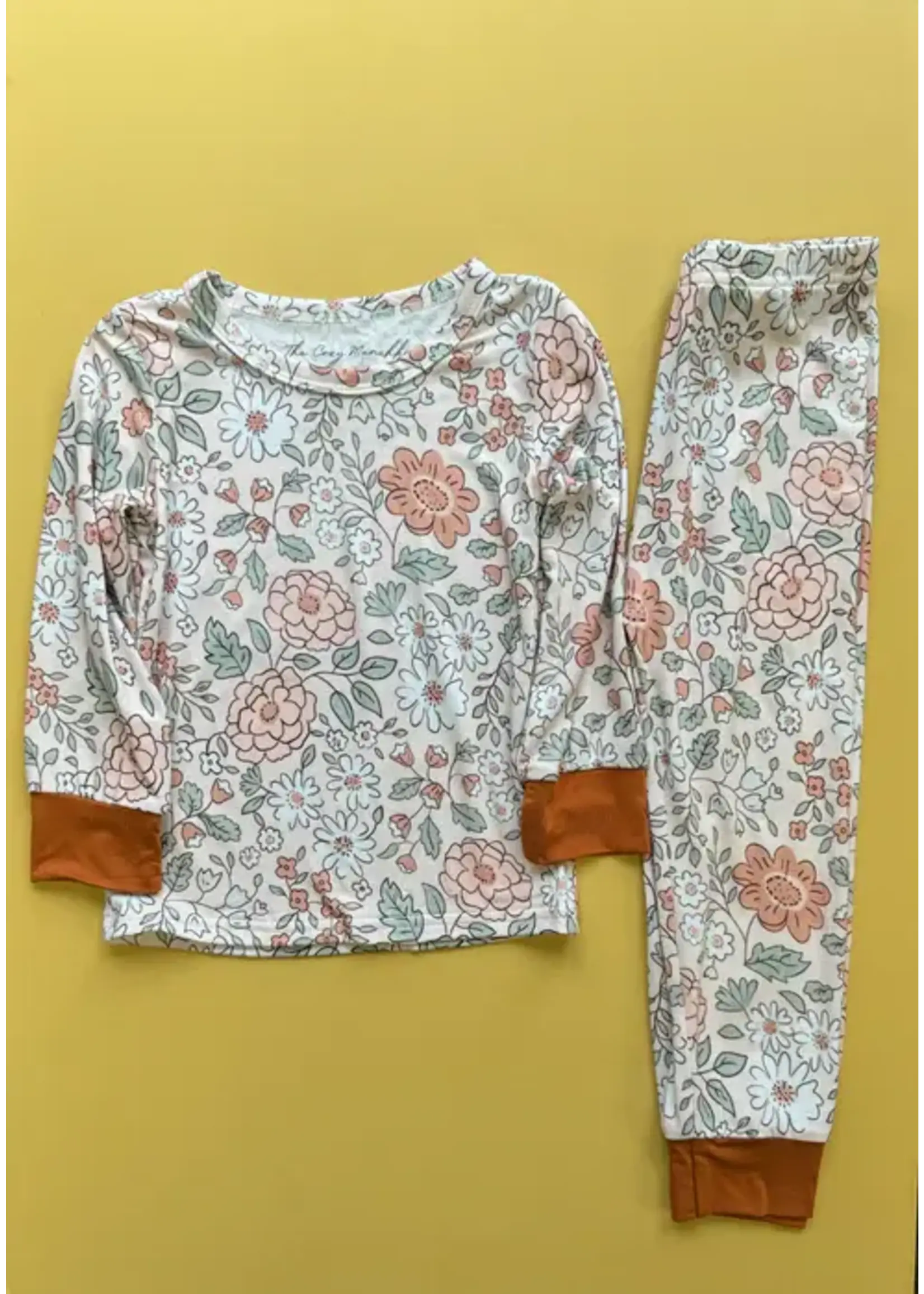 The Cozy Munchkin Springtime Floral 2pc Long sleeve Pajama Set