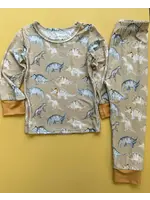 The Cozy Munchkin Rawr Dino 2pc Long Sleeve Pajama Set