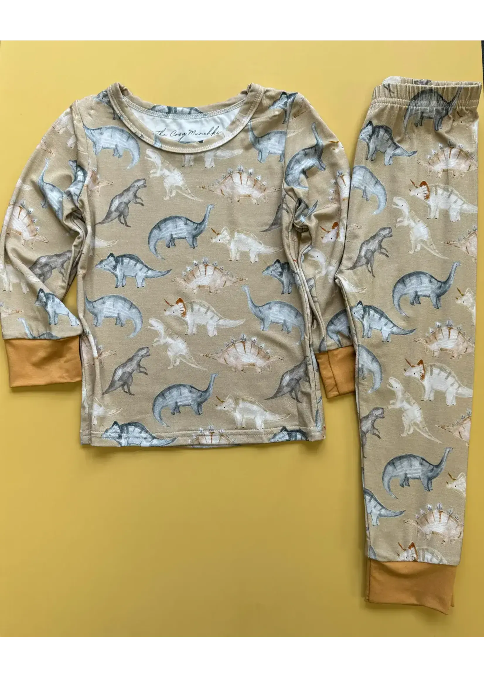 The Cozy Munchkin Rawr Dino 2pc Long Sleeve Pajama Set