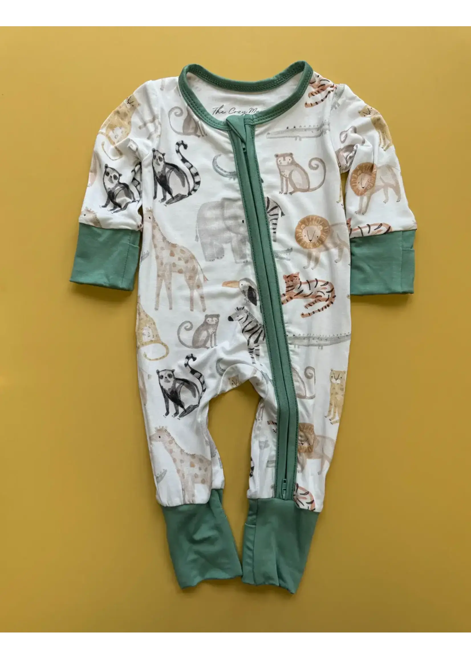 The Cozy Munchkin Safari Friends Zippy Romper