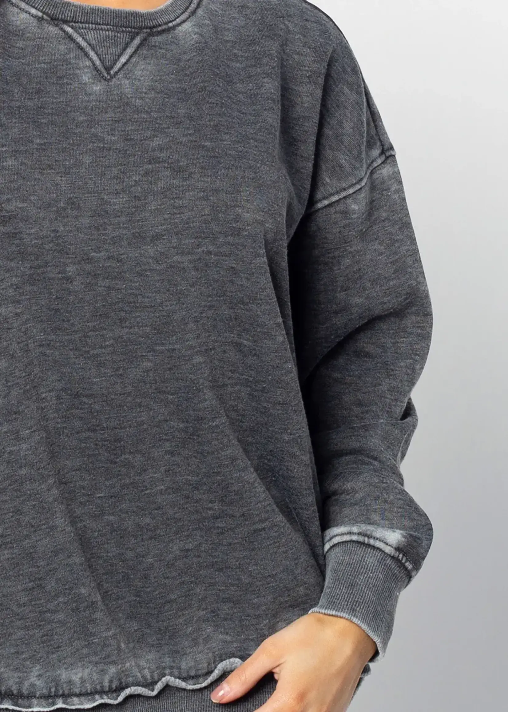 Chicka-d Chicka-d Campus Crew Sweatshirt Charcoal
