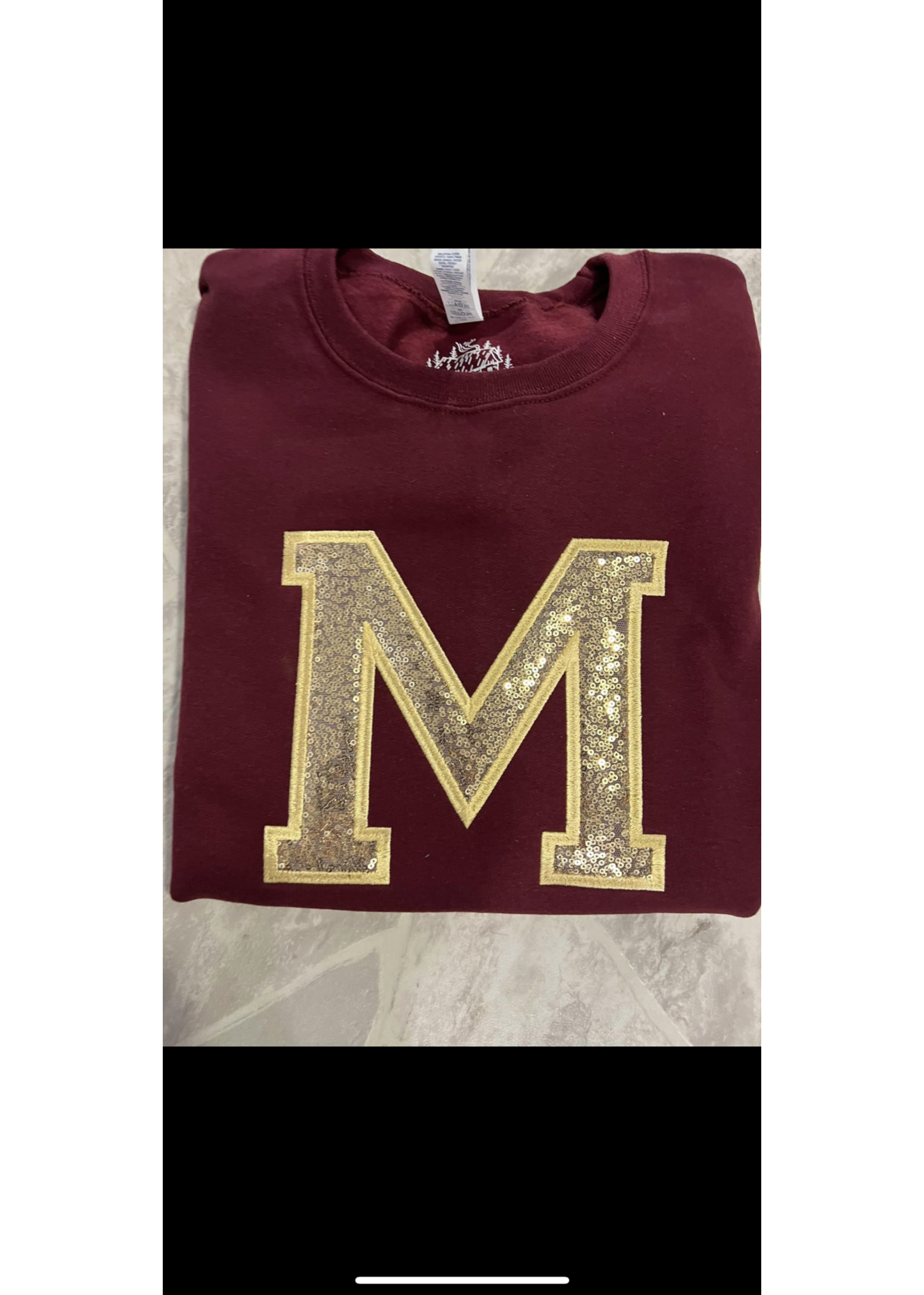 Sequin M Crew Neck S-XL