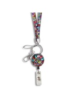 kelli's Rhinestone Retractable Breakaway Lanyard - Multi-Color