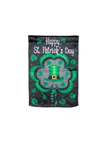 Evergreen Welcome St Pats Lustre Garden Flag