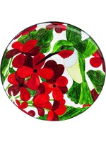 Evergreen 16" Glass Birdbath w/ Stand Hummingbird