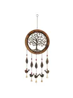 Evergreen Wood And Metal Tree Of Life Garden Bell